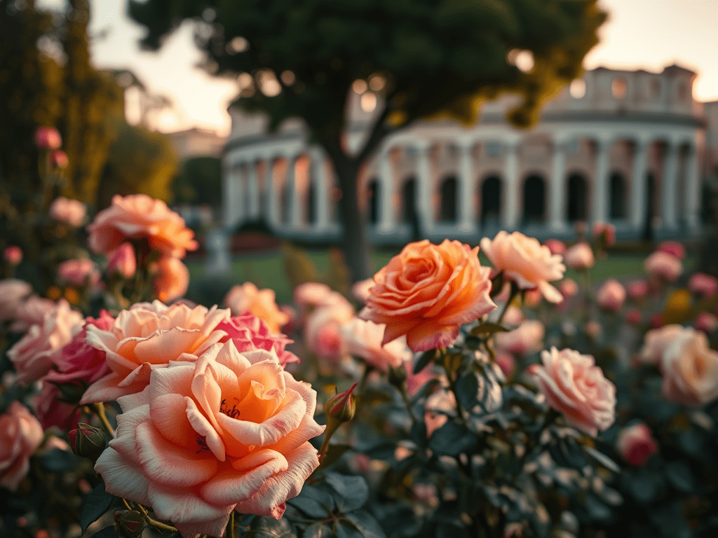 Nefes kesici gül bahçesi manzarası