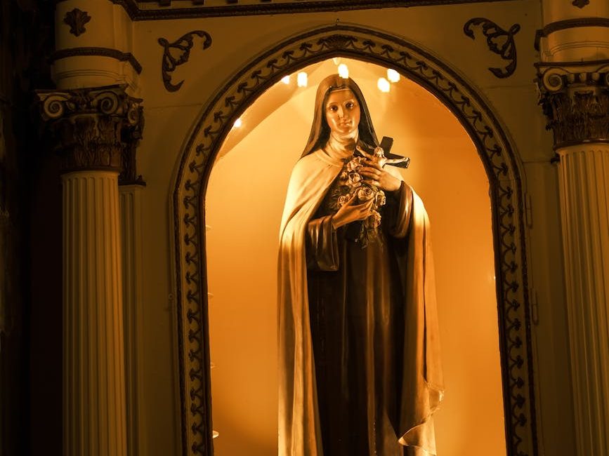 saint mary statue in church