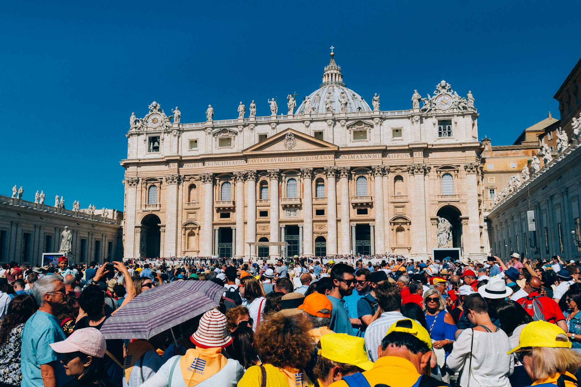people in front of the cathedral