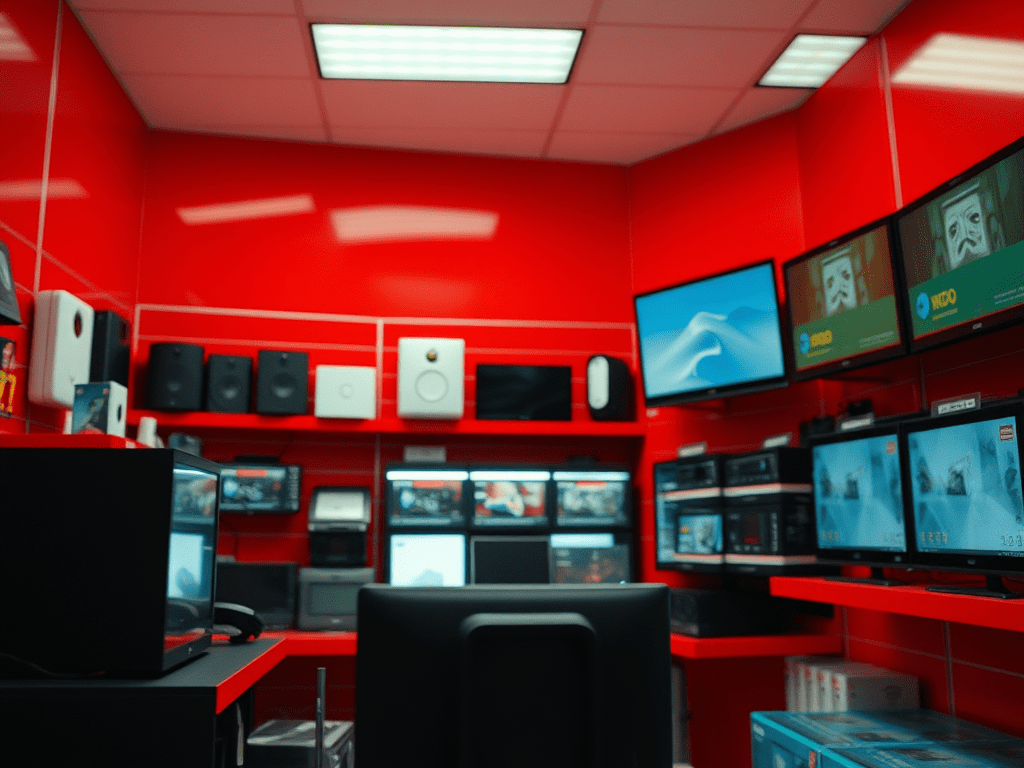 Media world electronics store Italy