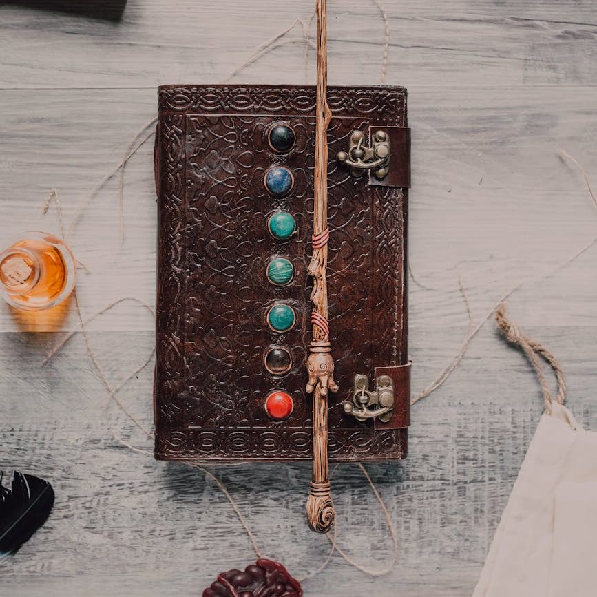 magic wand on a book