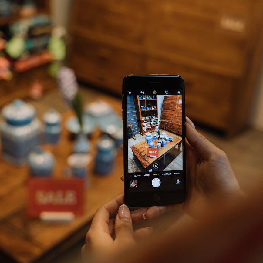 a person using a smartphone